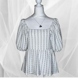 Madewell Cream Puff Sleeve Blouse